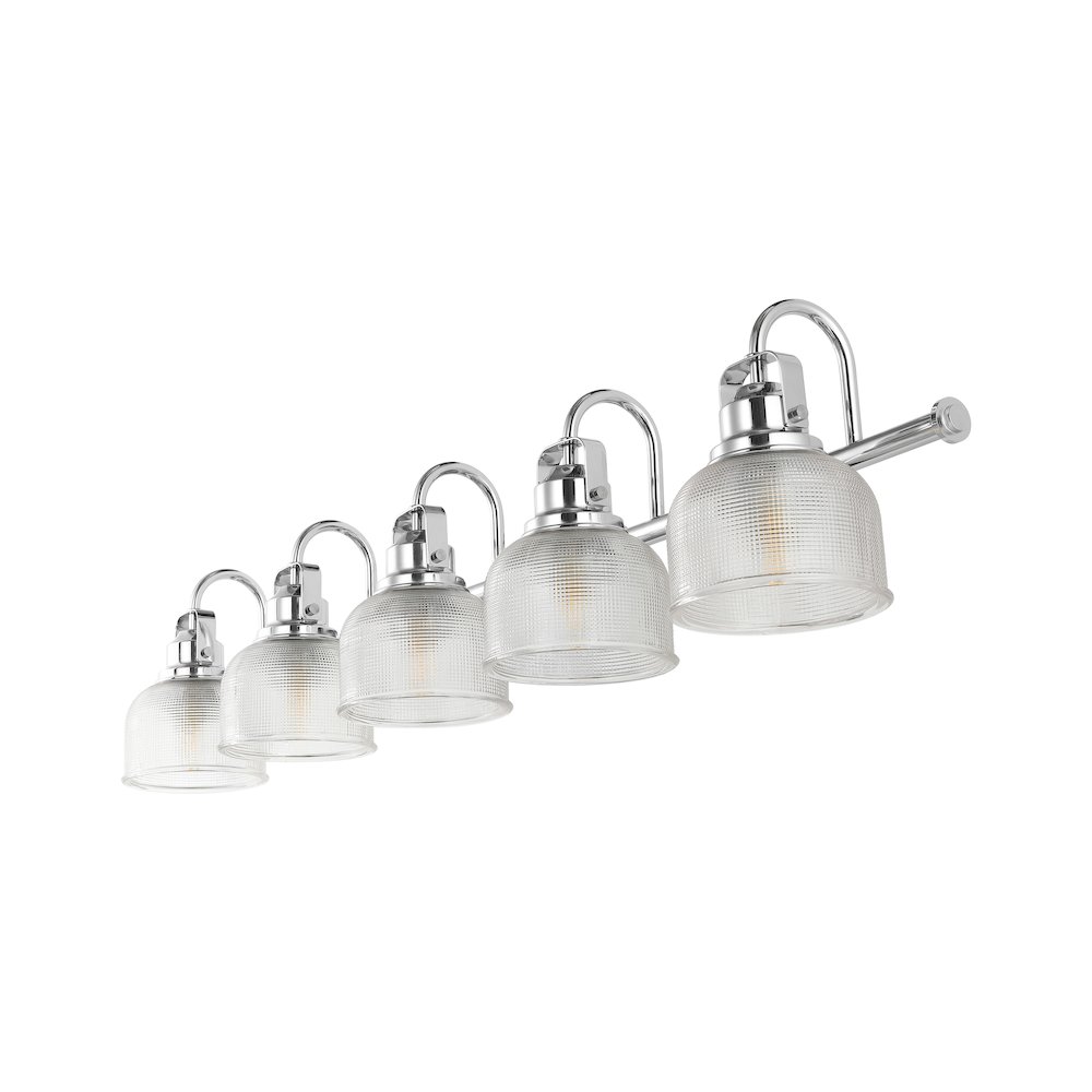 Virginia 5-Light Metal/Glass Led Vanity Light. Picture 1