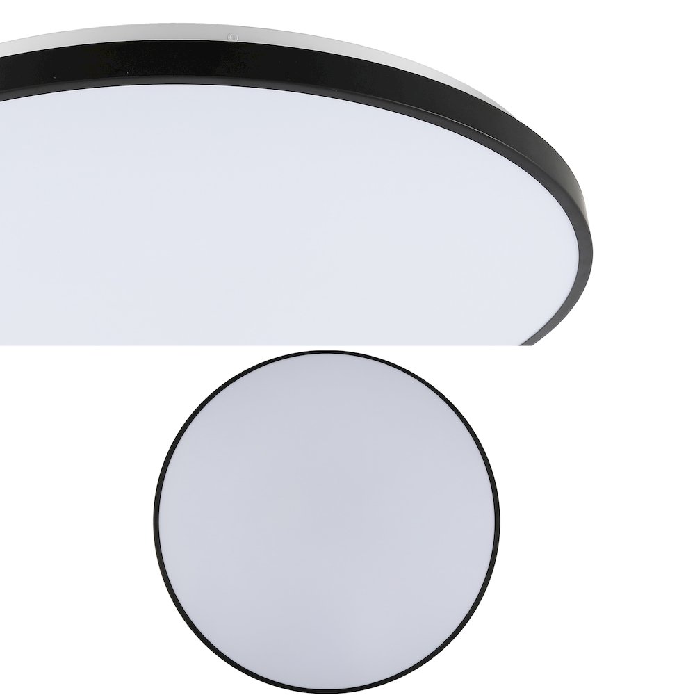 Astrid 1-Light Modern Minimalist Iron Circle Integrated Led Flush Mount. Picture 5