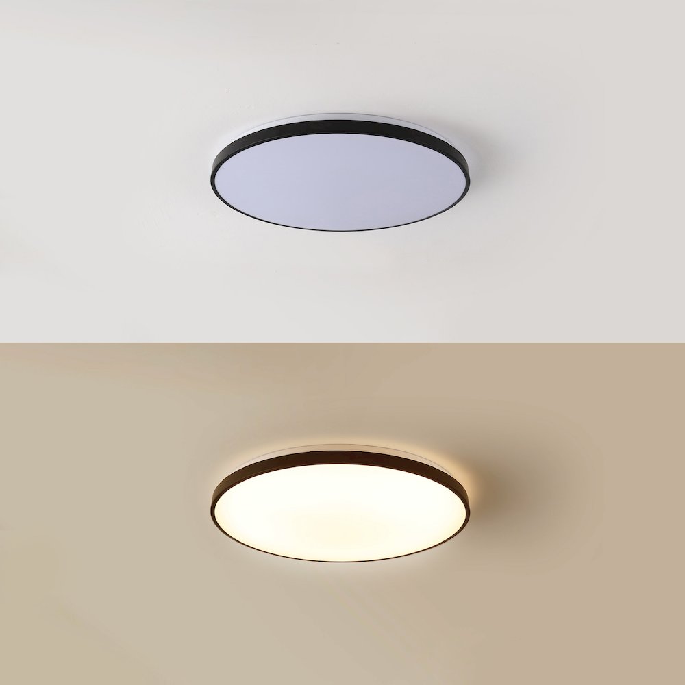 Astrid 1-Light Modern Minimalist Iron Circle Integrated Led Flush Mount. Picture 7
