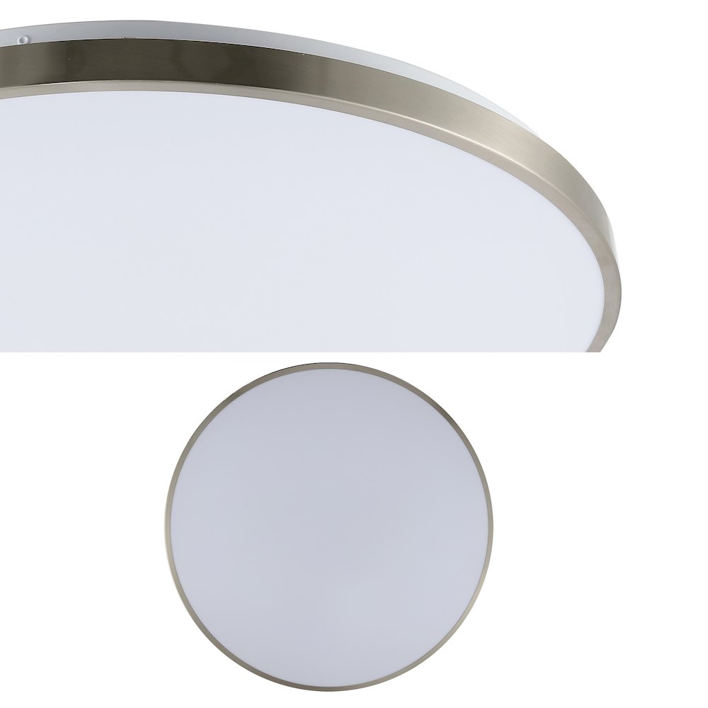 Astrid 1-Light Modern Minimalist Iron Circle Integrated Led Flush Mount. Picture 5