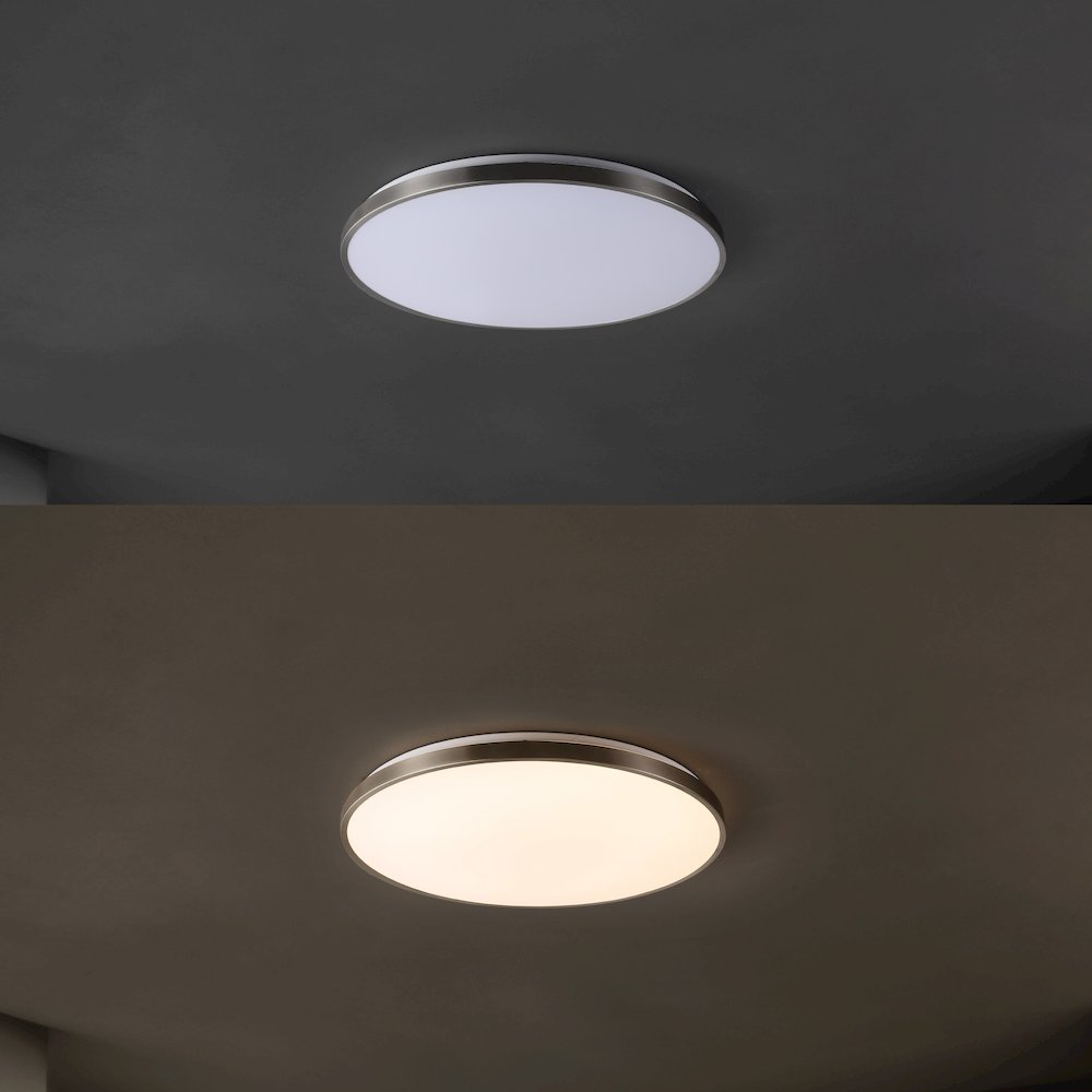 Astrid 1-Light Modern Minimalist Iron Circle Integrated Led Flush Mount. Picture 7