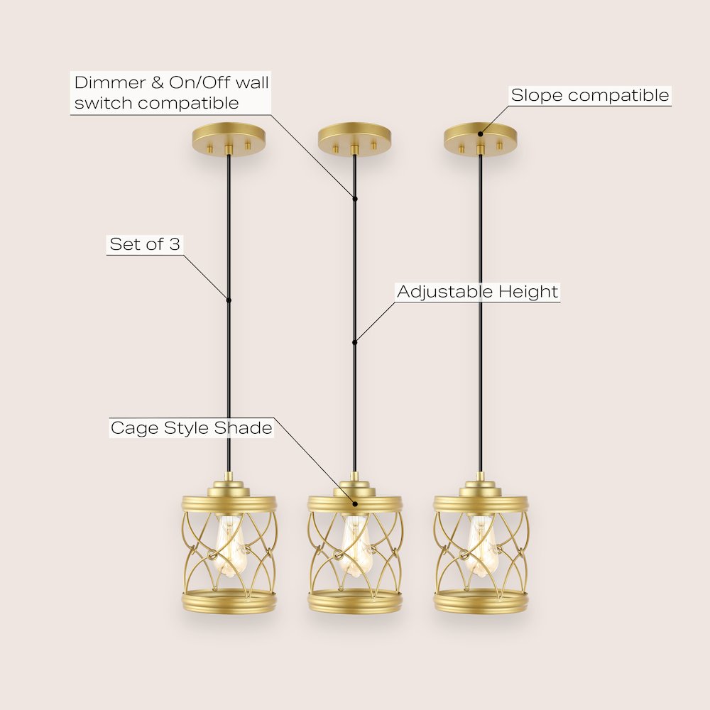 Marelle 1-Light Farmhouse Industrial Iron Filigree Caged Jar Led Pendant. Picture 6