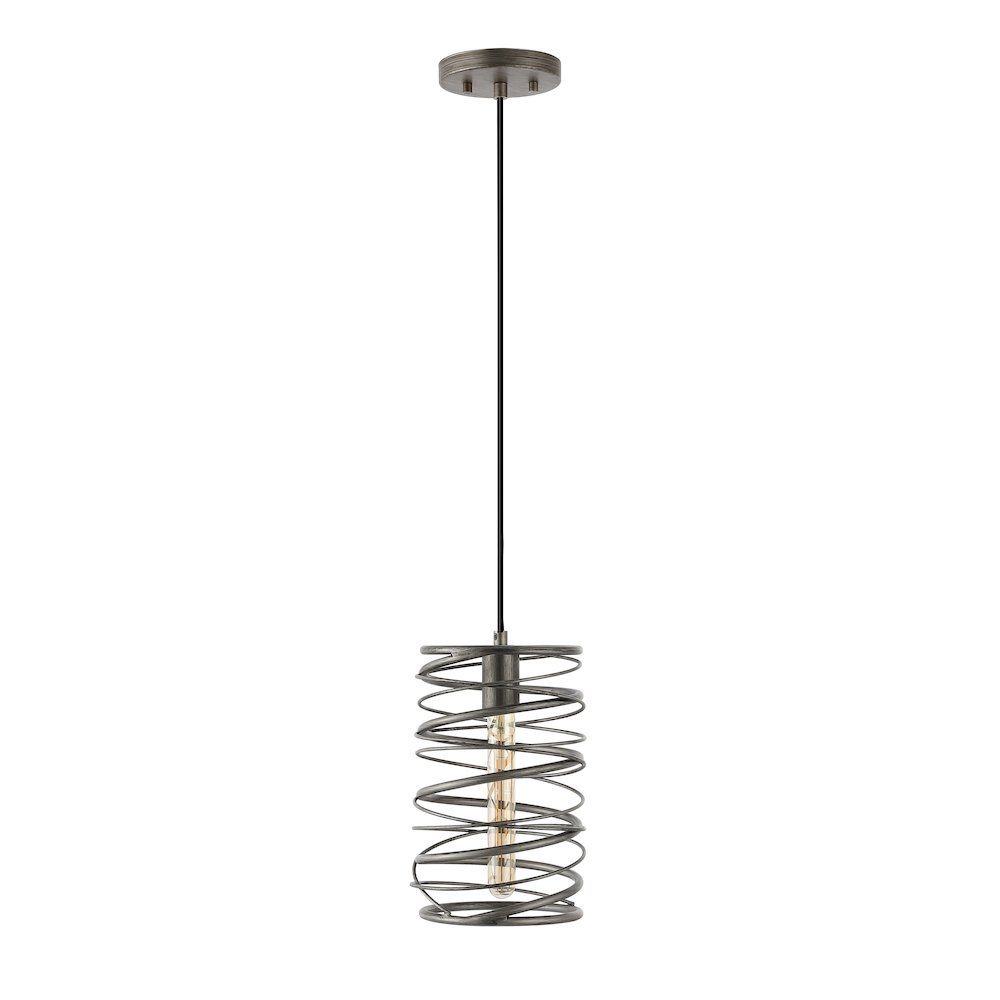 Helisa 1-Light Modern Contemporary Iron Spiral Led Pendant. Picture 2