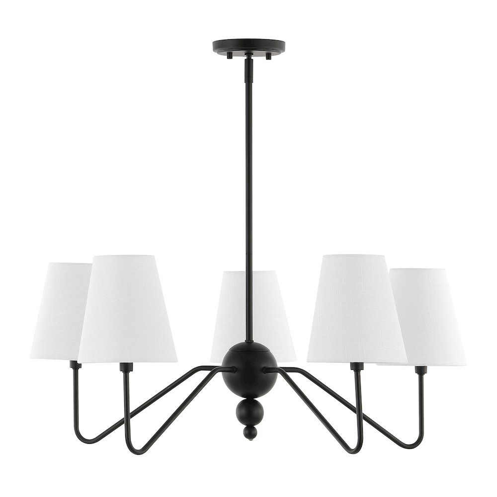 Skylar 5-Light Classic Minimalist Iron Inverted Gourd Led Chandelier. Picture 3