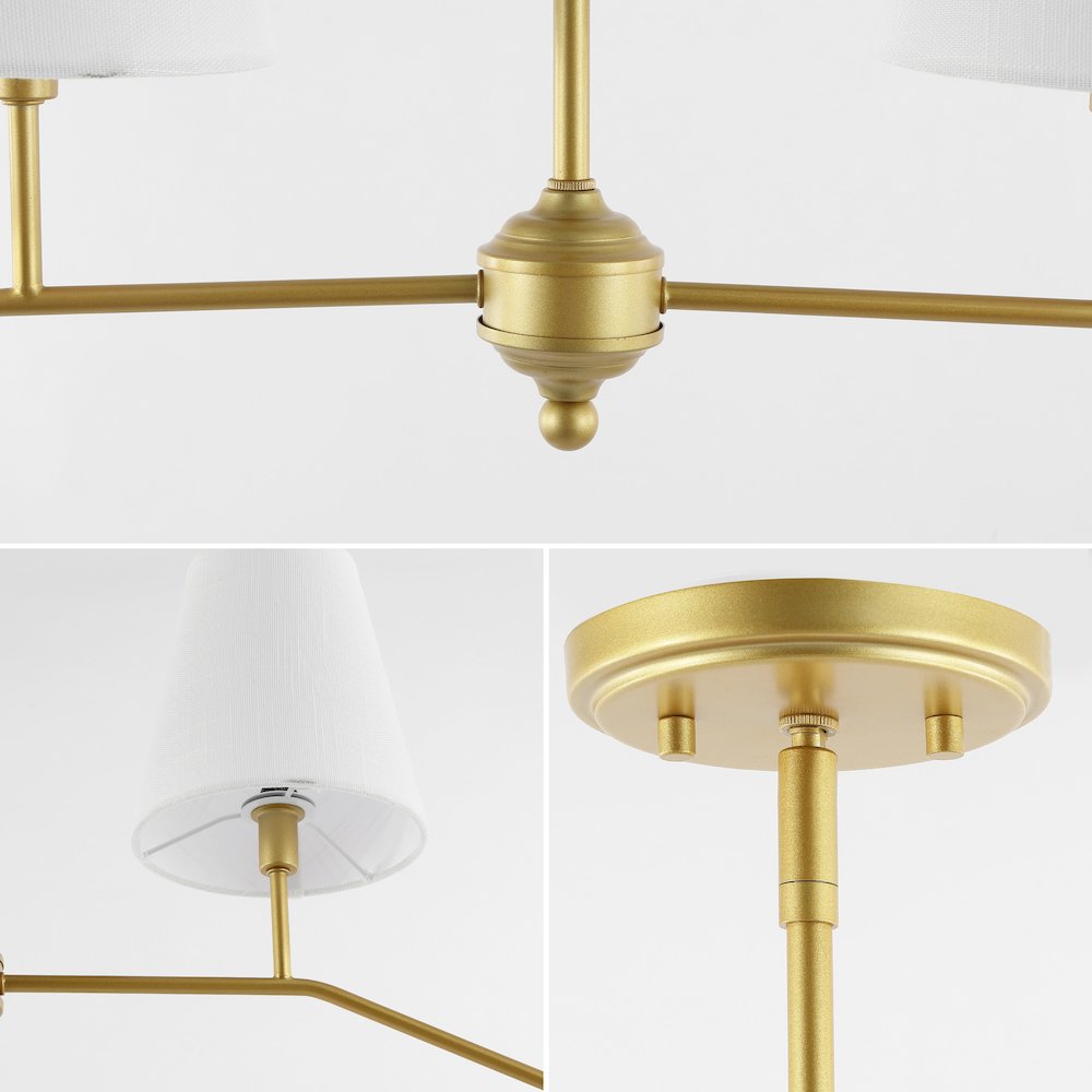 Signe 4-Light Classic Minimalist Iron Linear Led Pendant. Picture 5