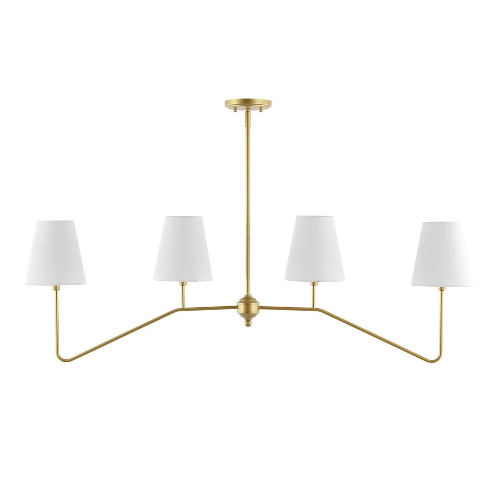 Signe 4-Light Classic Minimalist Iron Linear Led Pendant. Picture 2