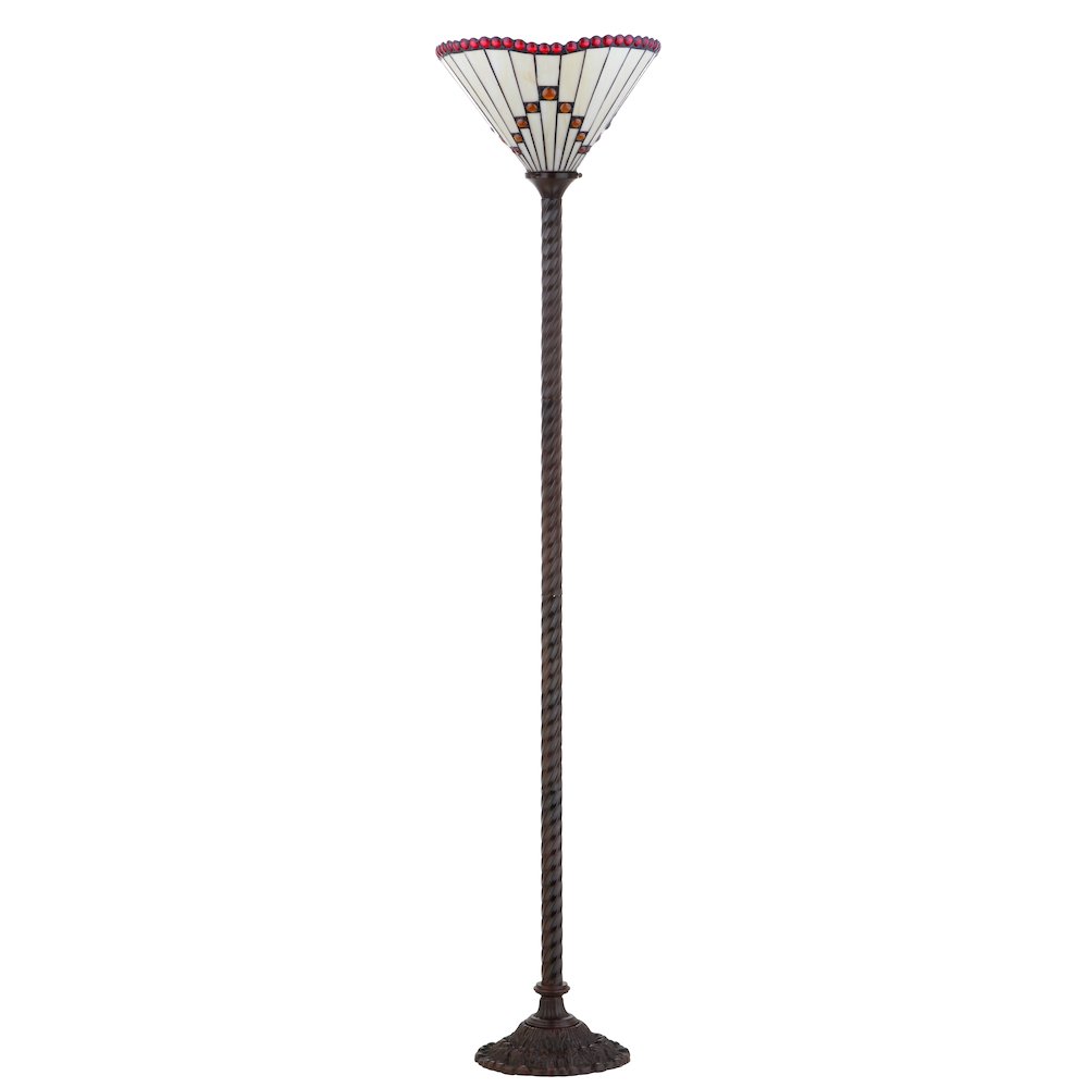 Smith Tiffany Style Torchiere Led Floor Lamp. Picture 2
