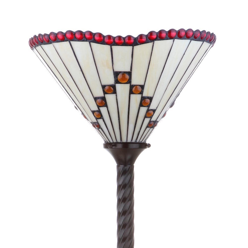Smith Tiffany Style Torchiere Led Floor Lamp. Picture 8