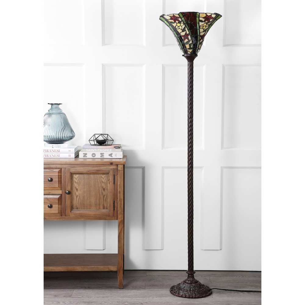 Williams Tiffany Style Torchiere Led Floor Lamp. Picture 6