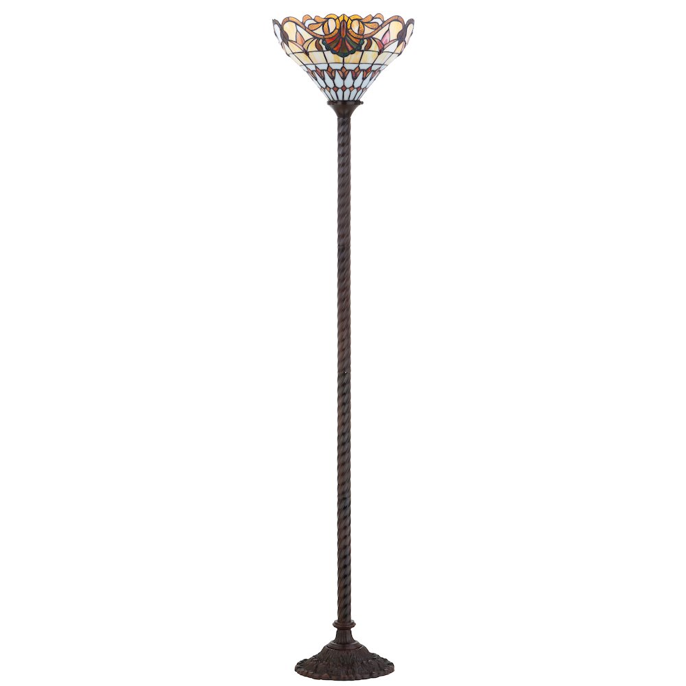 Davis Tiffany Style Torchiere Led Floor Lamp. Picture 2