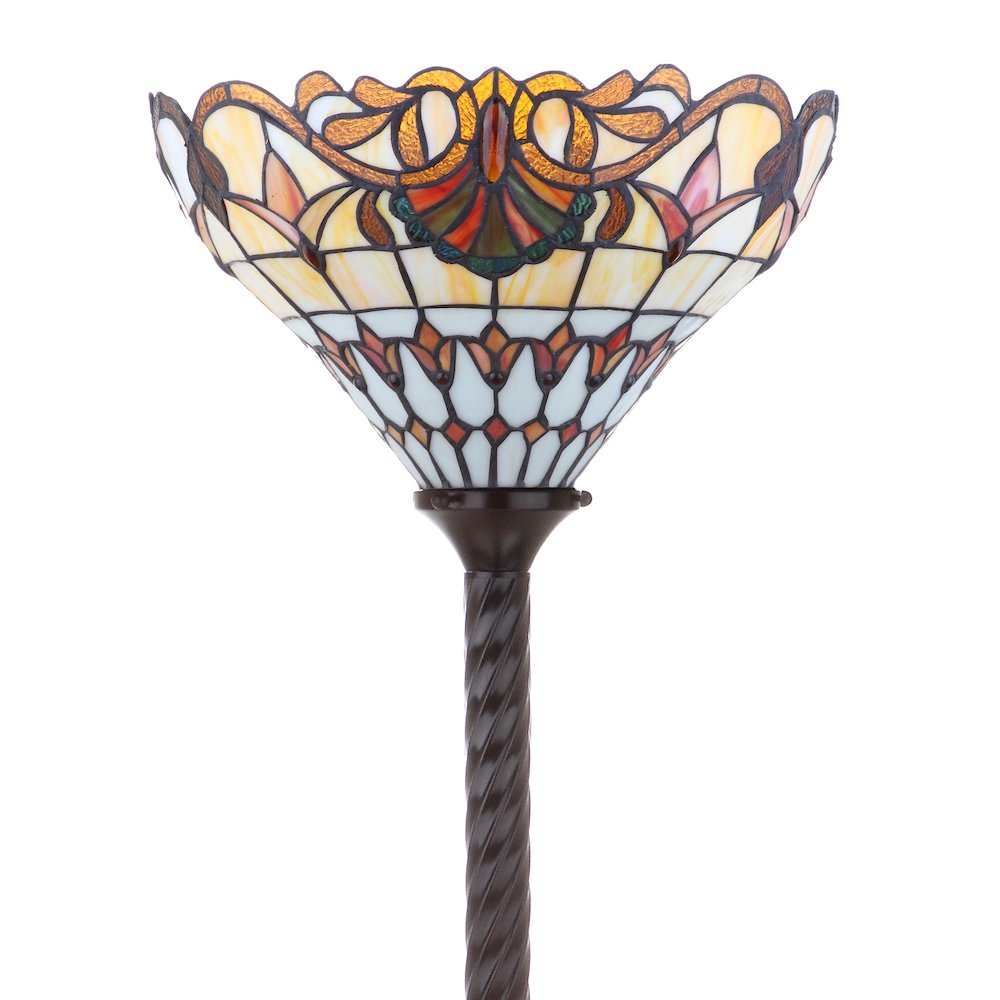 Davis Tiffany Style Torchiere Led Floor Lamp. Picture 8