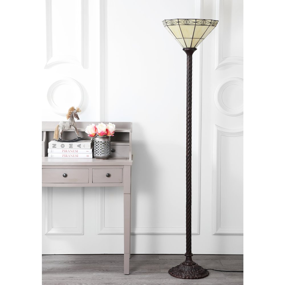 Moore Tiffany Style Torchiere Led Floor Lamp. Picture 6