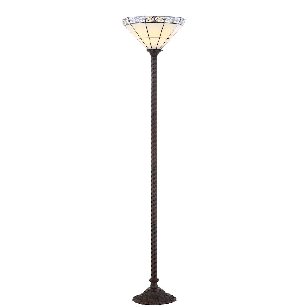 Moore Tiffany Style Torchiere Led Floor Lamp. Picture 1