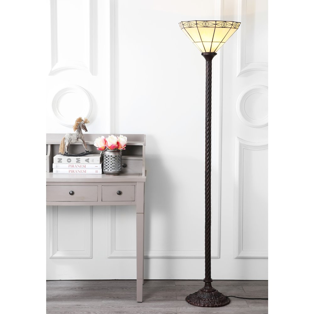 Moore Tiffany Style Torchiere Led Floor Lamp. Picture 5