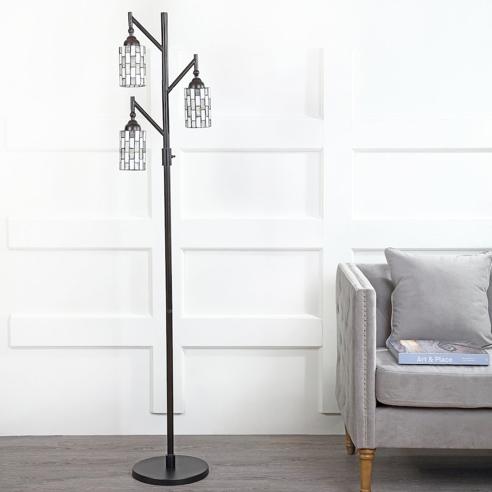 Lewis Tiffany Style Multi Light Led Floor Lamp. Picture 6