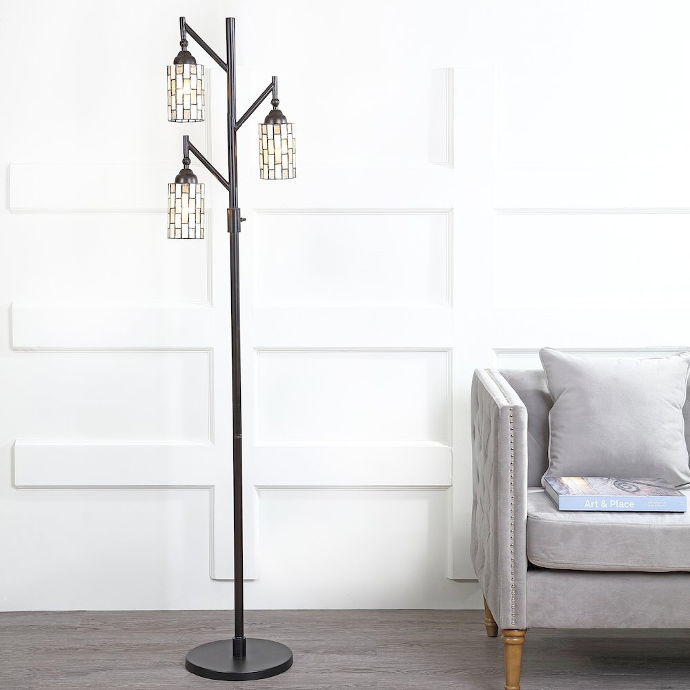 Lewis Tiffany Style Multi Light Led Floor Lamp. Picture 5