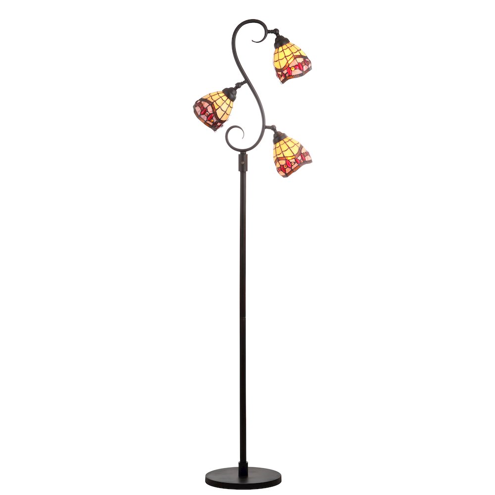Walker Tiffany Style Multi Light Led Floor Lamp. Picture 1