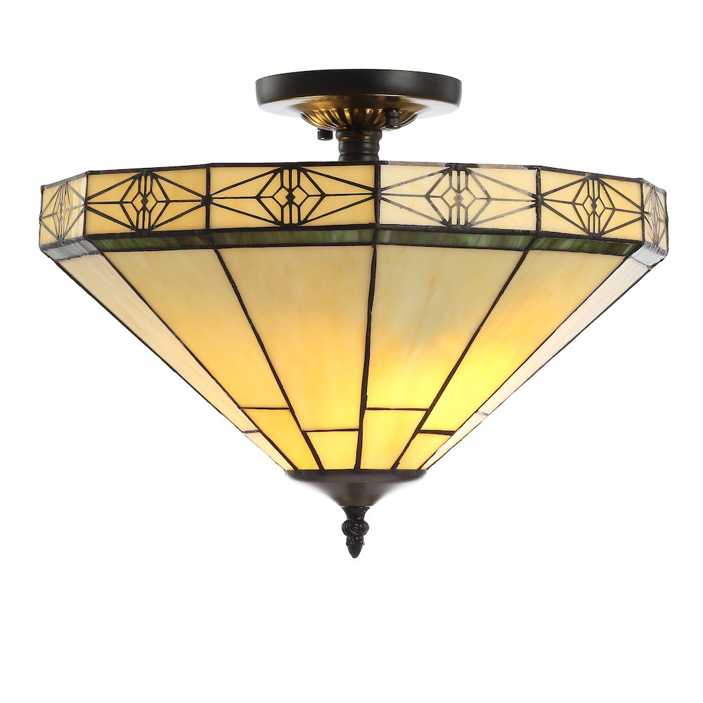 Jasmine Tiffany Style Glassmetal Led Semi. Picture 1
