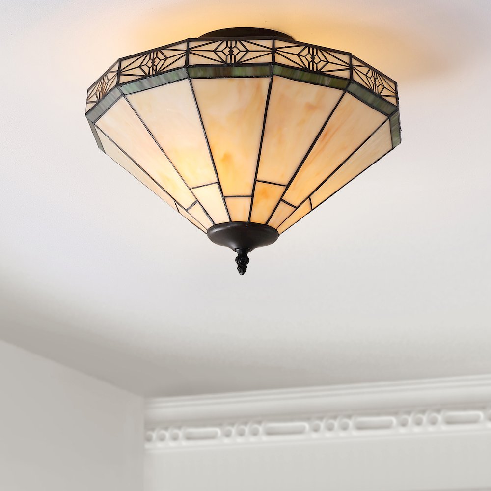 Jasmine Tiffany Style Glassmetal Led Semi. Picture 5