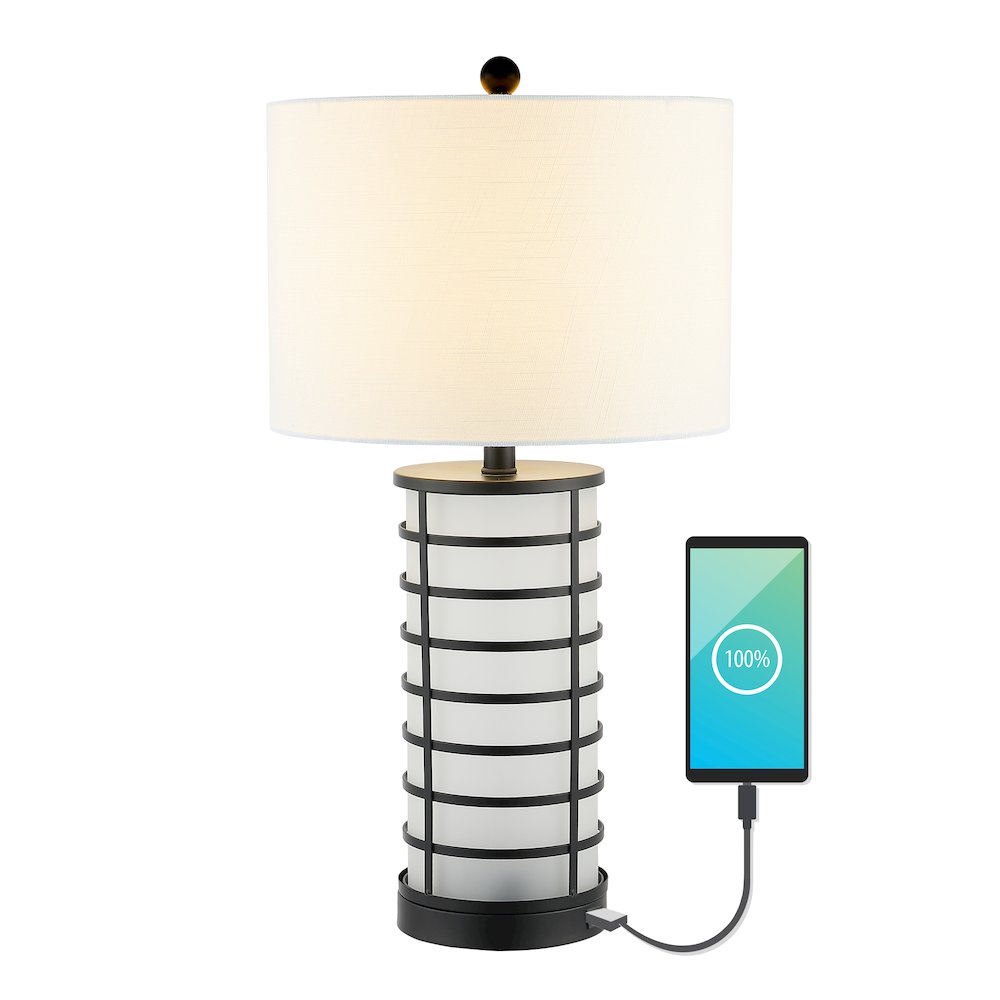 Jayce Modern Industrial Iron Nightlight Led Table Lamp. Picture 5