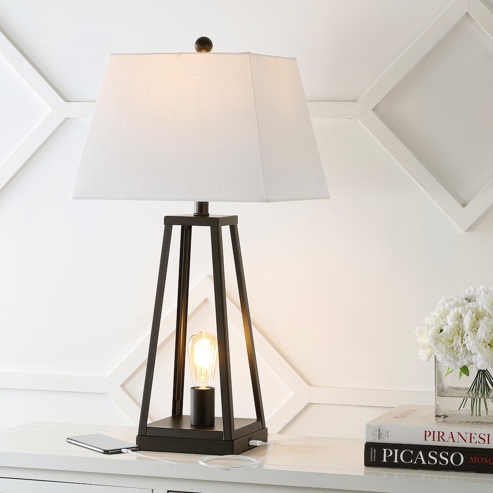 Waylon Classic Industrial Iron Nightlight Led Table Lamp. Picture 6