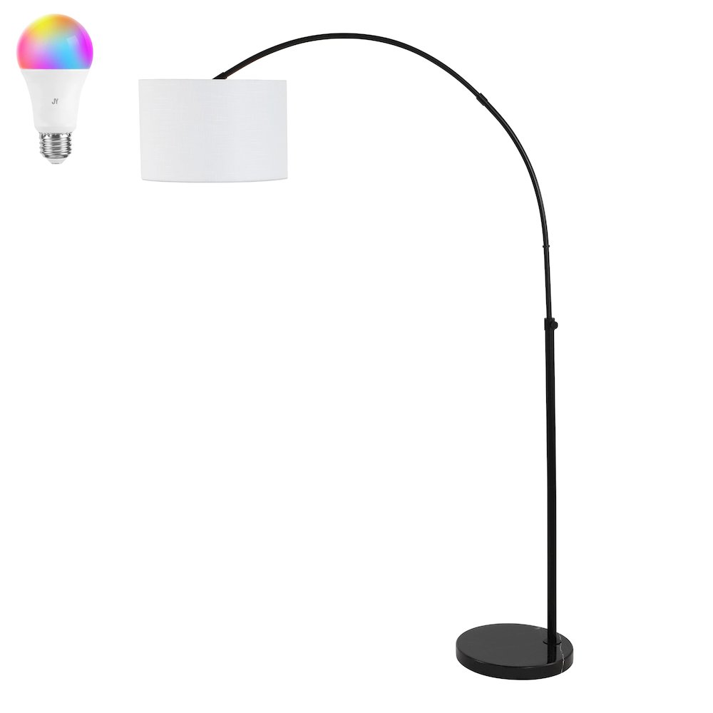 Collier Industrial Vintage Head And Height Adjustable Iron Led Arc Floor Lamp. Picture 1