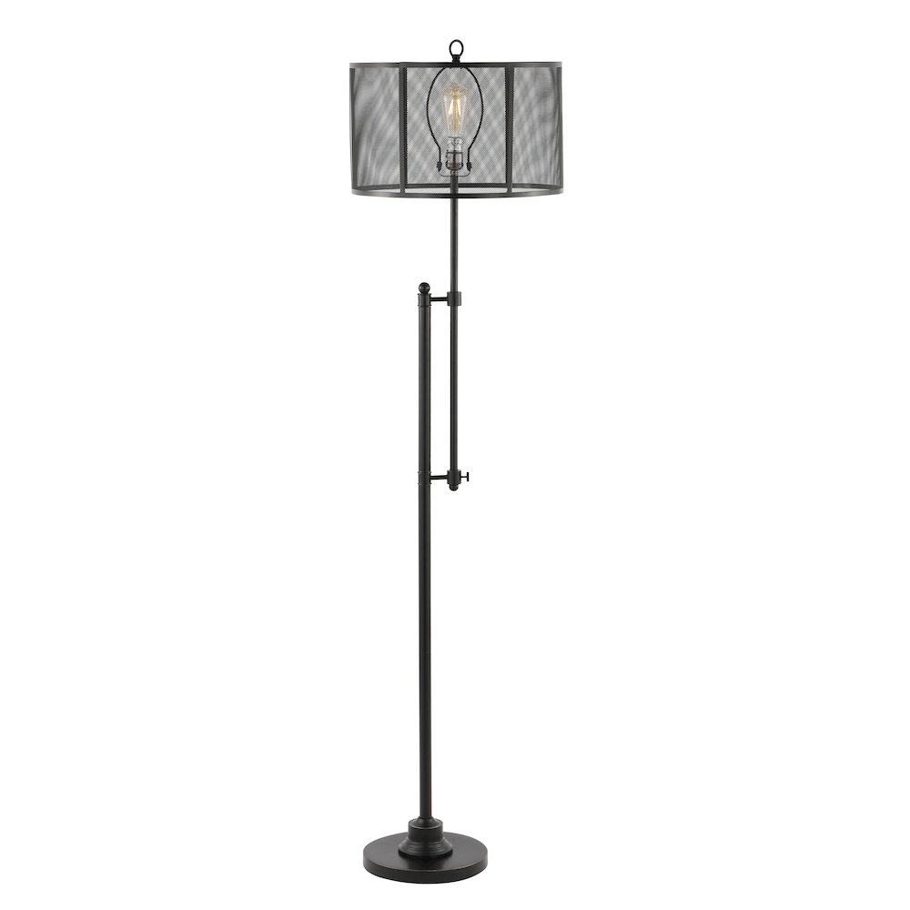 Noah Modern Industrial Iron Height Adjustable Led Floor Lamp. Picture 1
