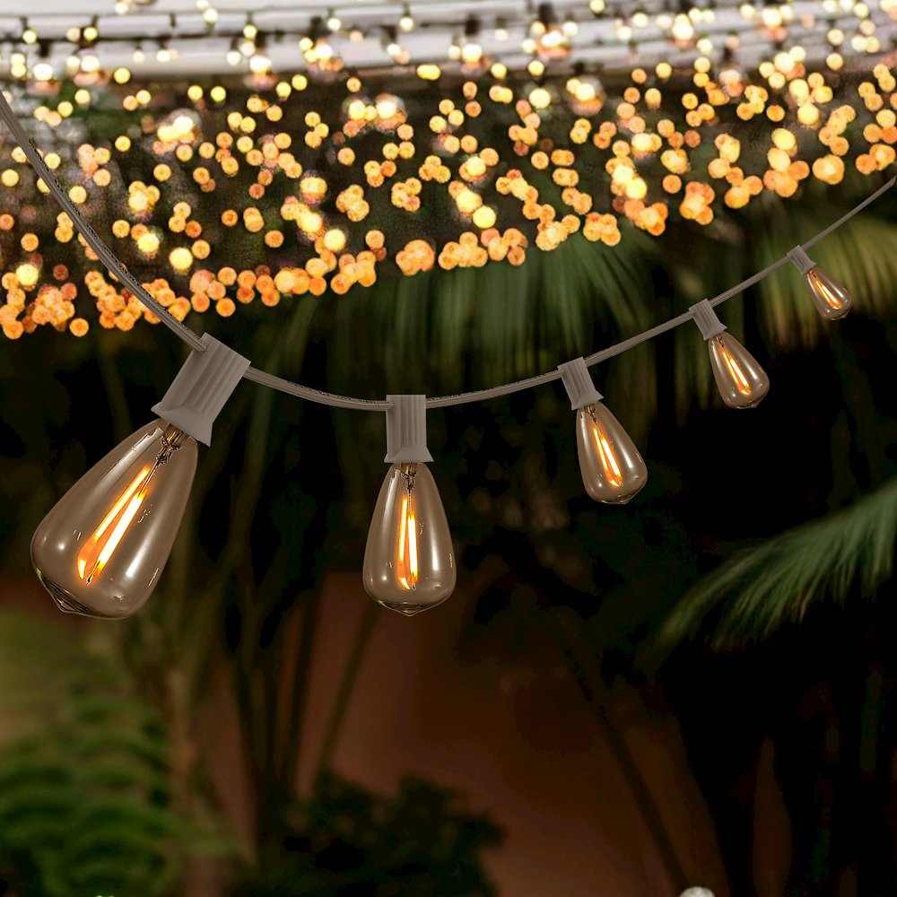 Incandescent C7 Bulb String Lights, White. Picture 4