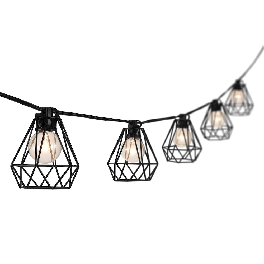 Transitional Incandescent G Diamond Cage String Lights. Picture 6