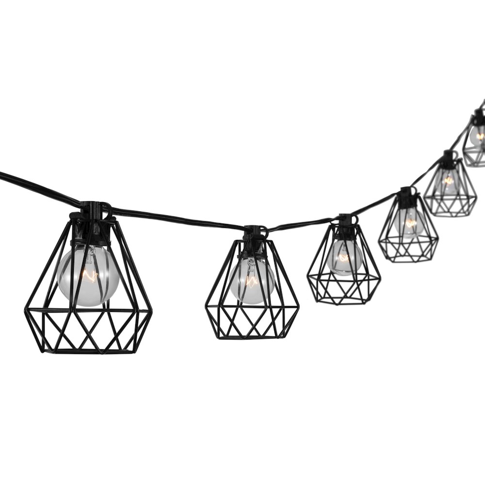 Transitional Incandescent G Diamond Cage String Lights. Picture 1
