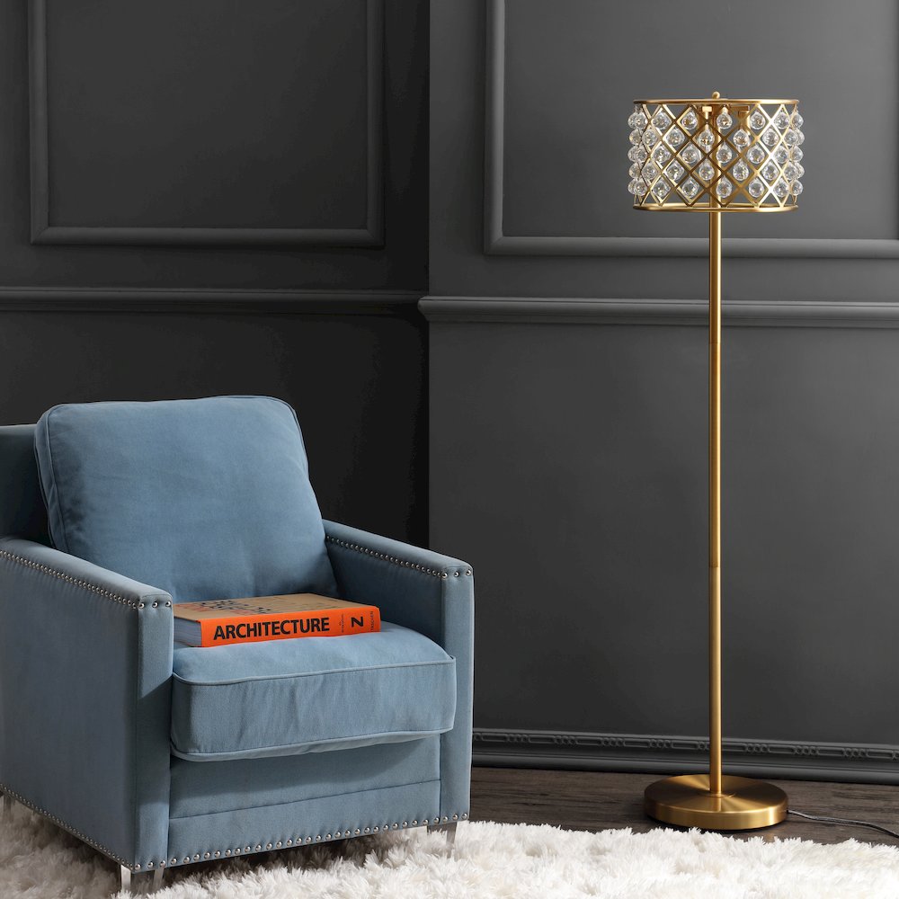 Elizabeth Crystal/Metal Led Floor Lamp. Picture 8