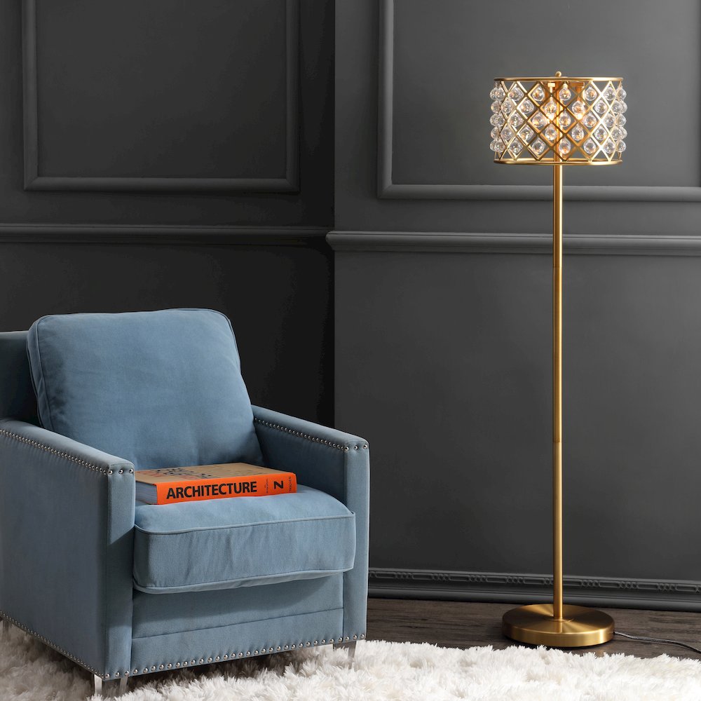 Elizabeth Crystal/Metal Led Floor Lamp. Picture 7