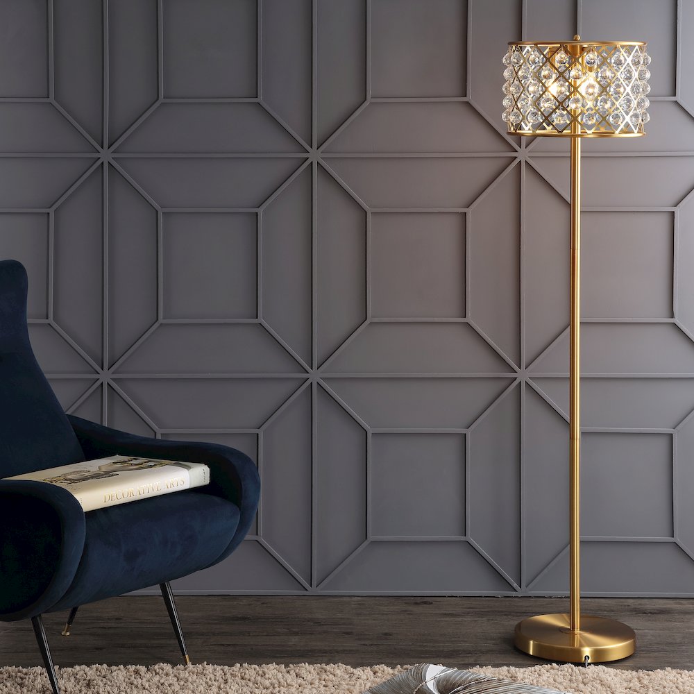 Elizabeth Crystal/Metal Led Floor Lamp. Picture 9