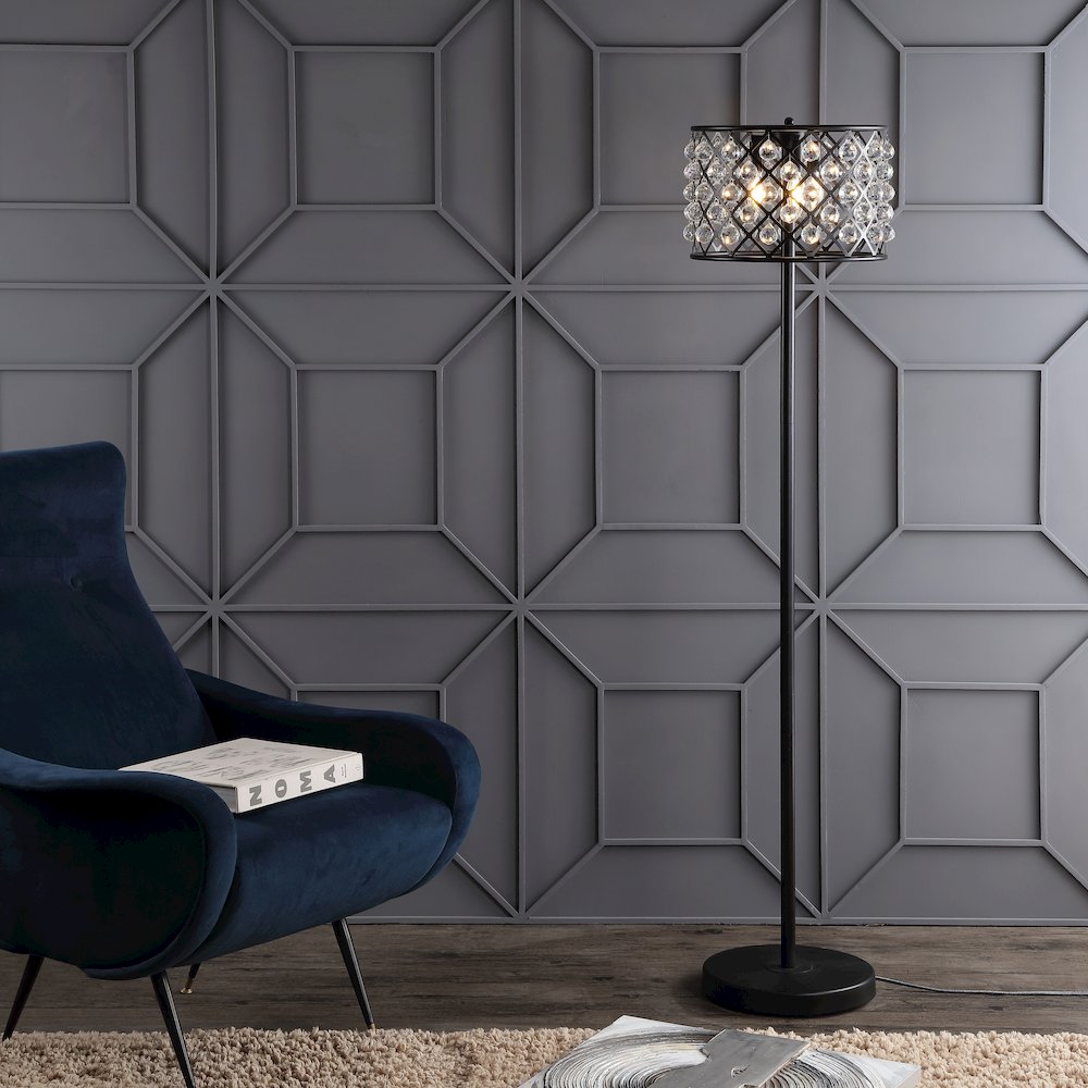 Elizabeth Crystal/Metal Led Floor Lamp. Picture 9