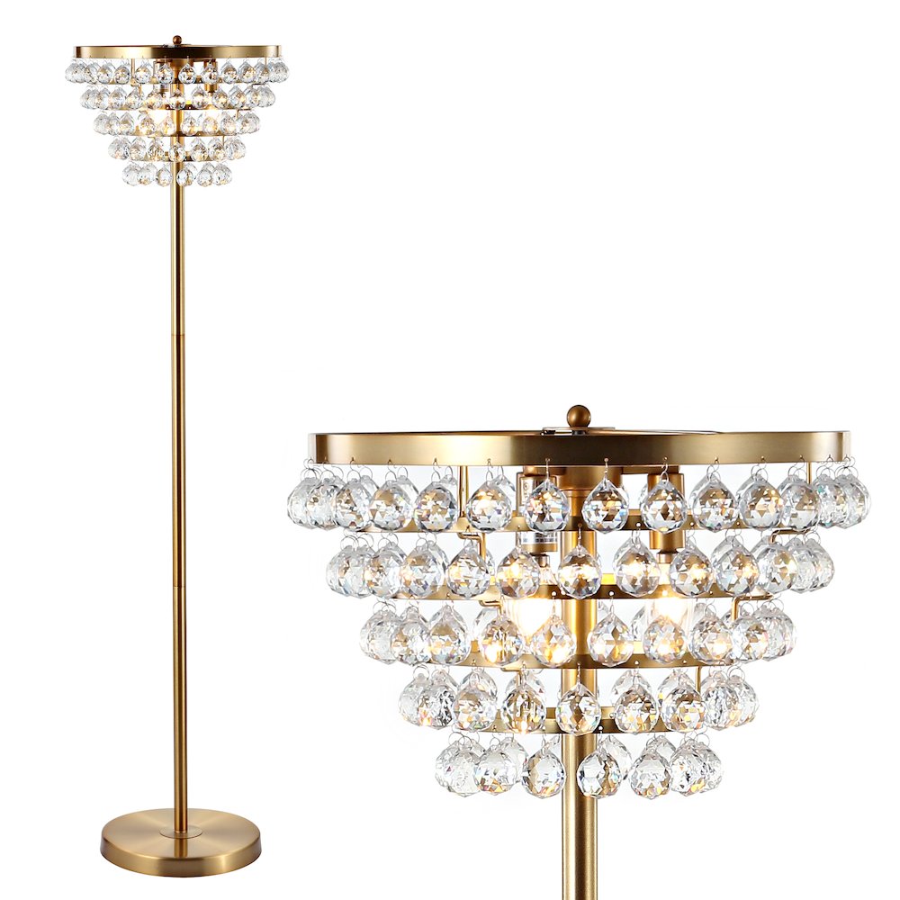 Jemma Crystal/Metal Led Floor Lamp. Picture 6