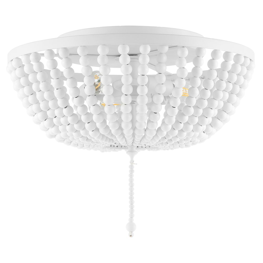 Allison Wood Beaded/Metal Led Flush Mount. Picture 3