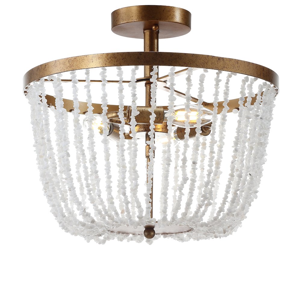 Georgian Stonemetal Led Flush Mount. Picture 1