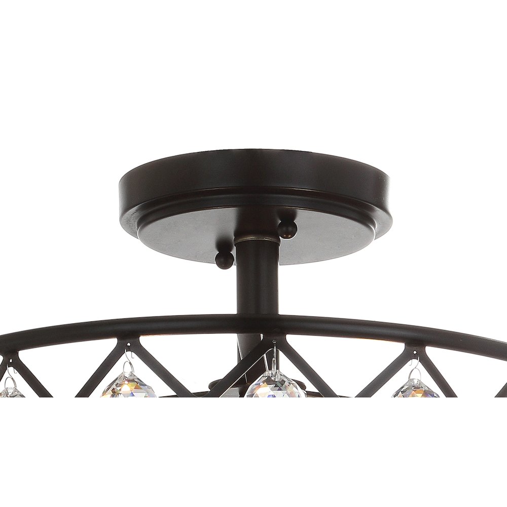 Gabrielle Crystal/Metal Led Semi Flush Mount. Picture 6
