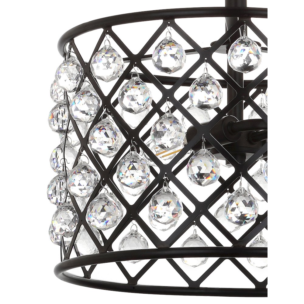 Gabrielle Crystal/Metal Led Semi Flush Mount. Picture 5