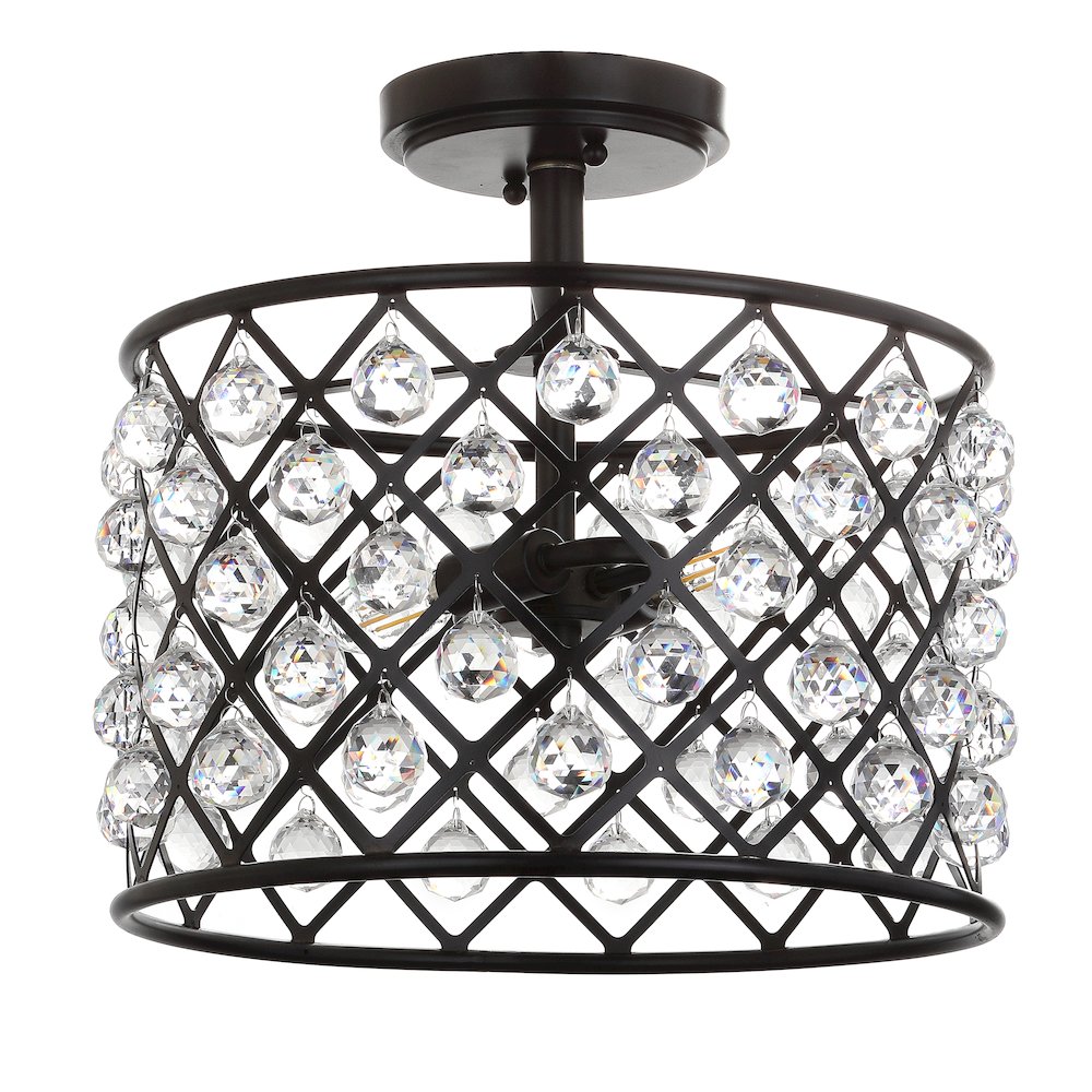 Gabrielle Crystal/Metal Led Semi Flush Mount. Picture 2