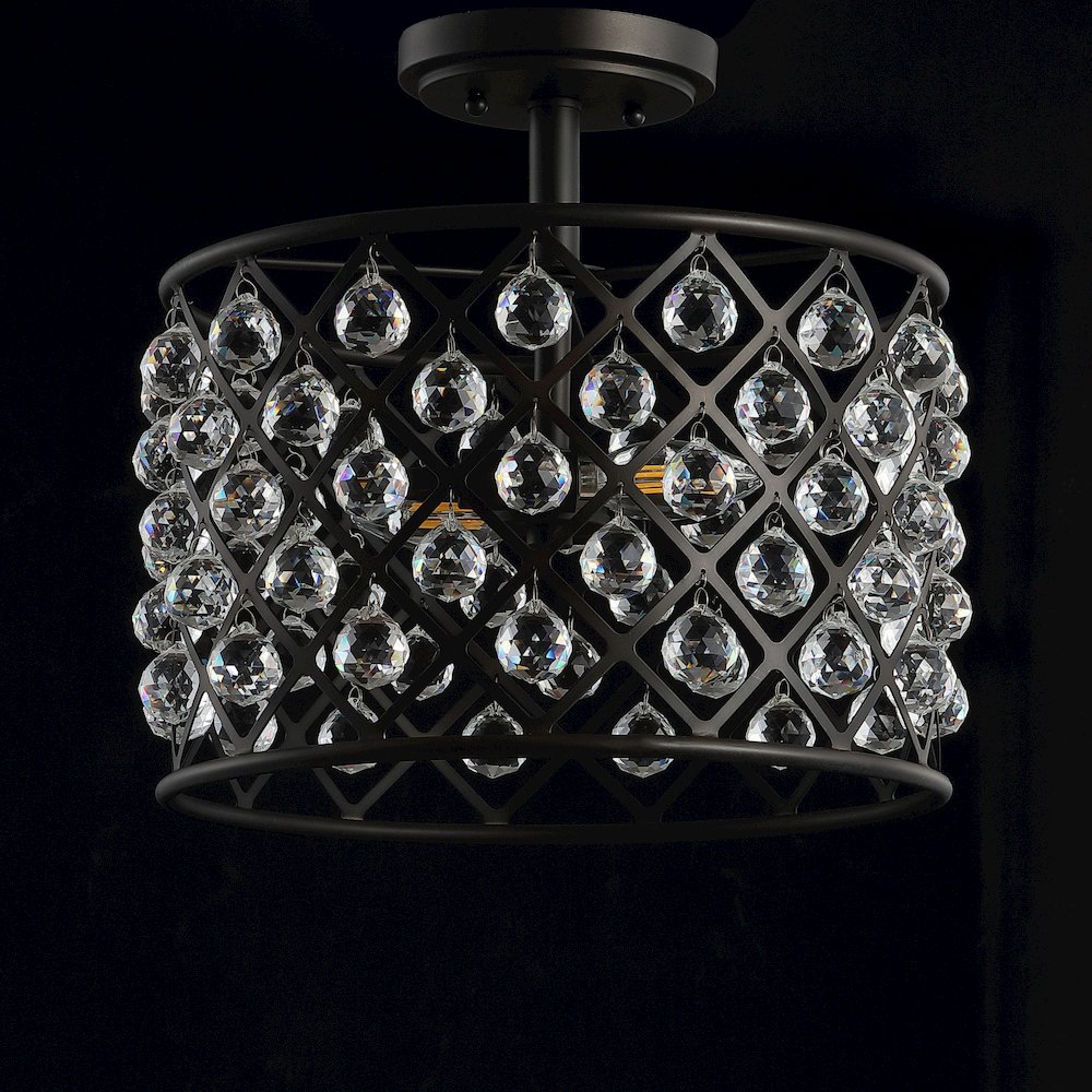 Gabrielle Crystal/Metal Led Semi Flush Mount. Picture 4