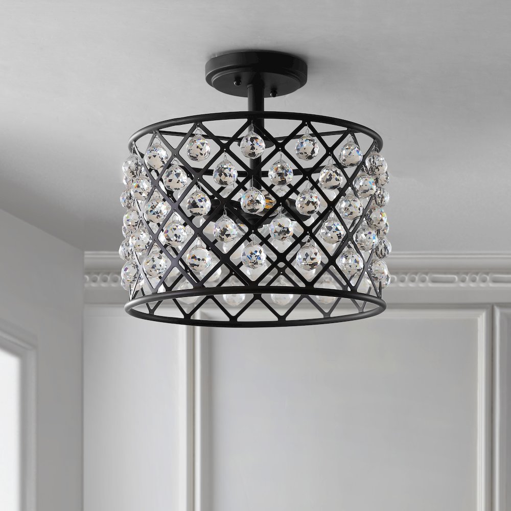 Gabrielle Crystal/Metal Led Semi Flush Mount. Picture 8