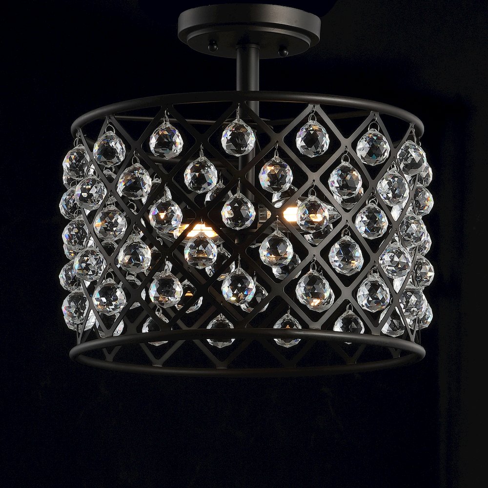 Gabrielle Crystal/Metal Led Semi Flush Mount. Picture 3