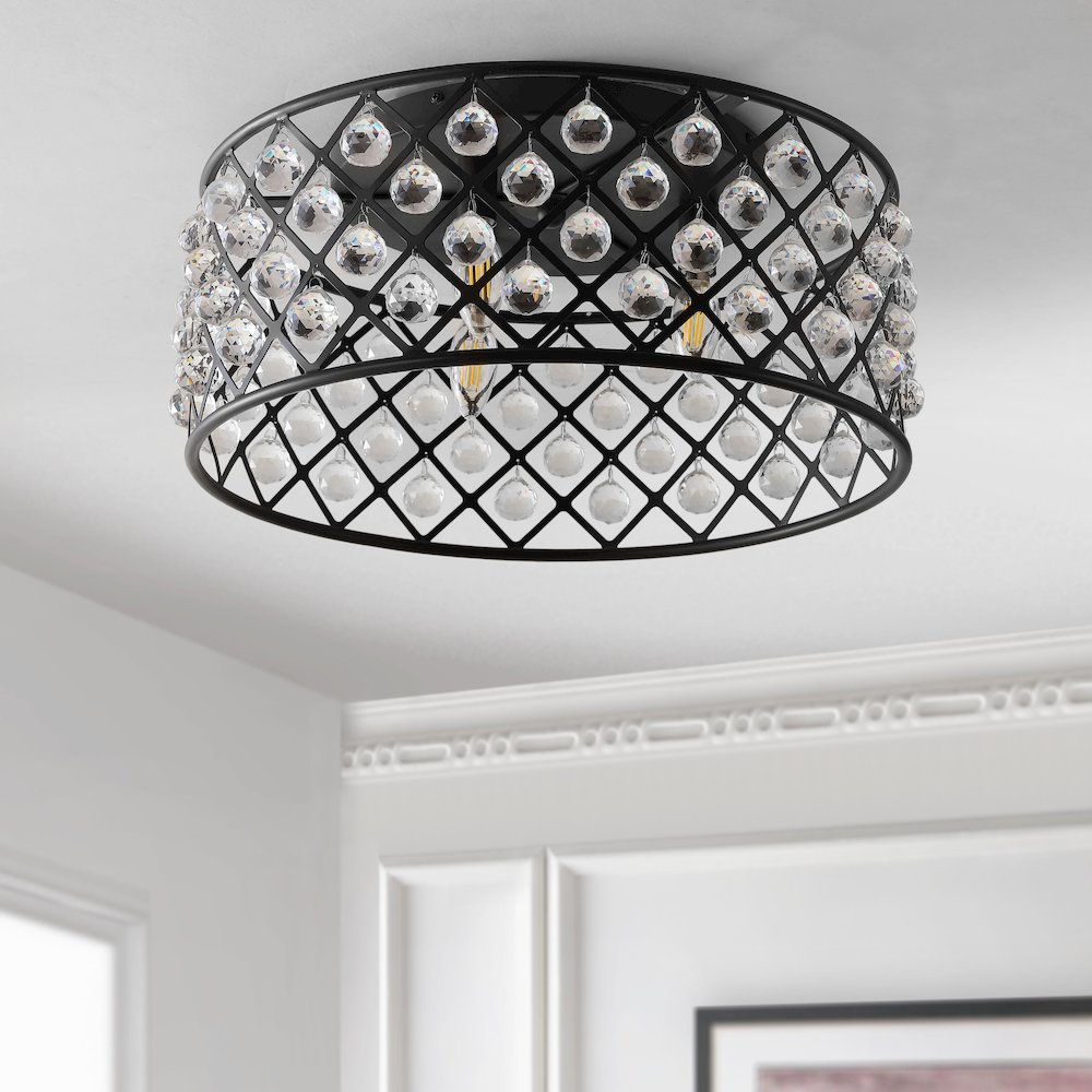 Gabrielle Metal/Crystal Led Flush Mount Ceiling Light. Picture 8