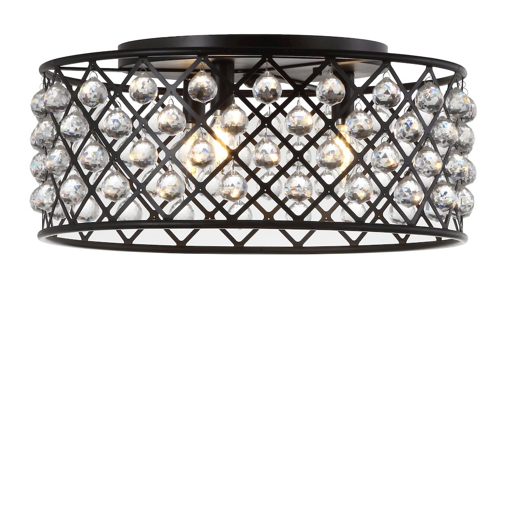 Gabrielle Metal/Crystal Led Flush Mount Ceiling Light. Picture 1
