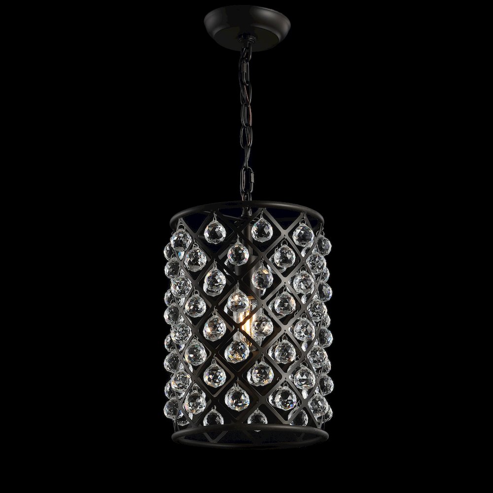 Gabrielle Crystal/Metal Led Pendant. Picture 3