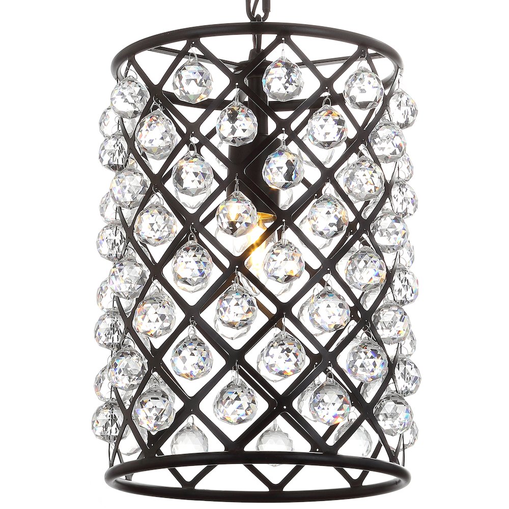 Gabrielle Crystal/Metal Led Pendant. Picture 8