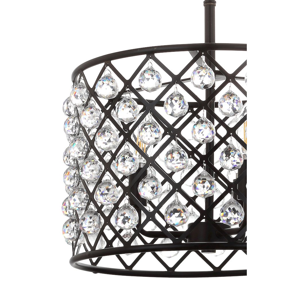 Gabrielle Crystal/Metal Led Pendant. Picture 5