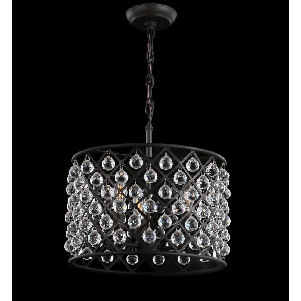 Gabrielle Crystal/Metal Led Pendant. Picture 4