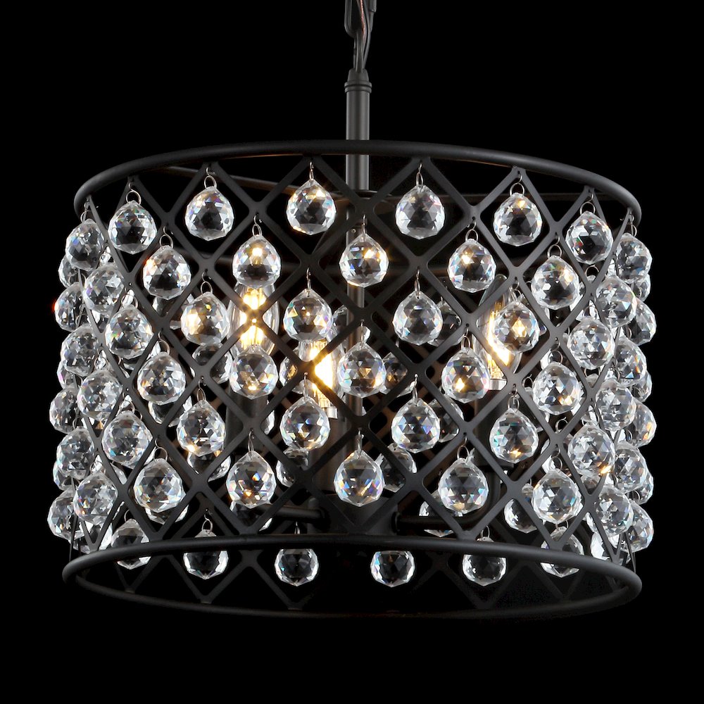Gabrielle Crystal/Metal Led Pendant. Picture 7